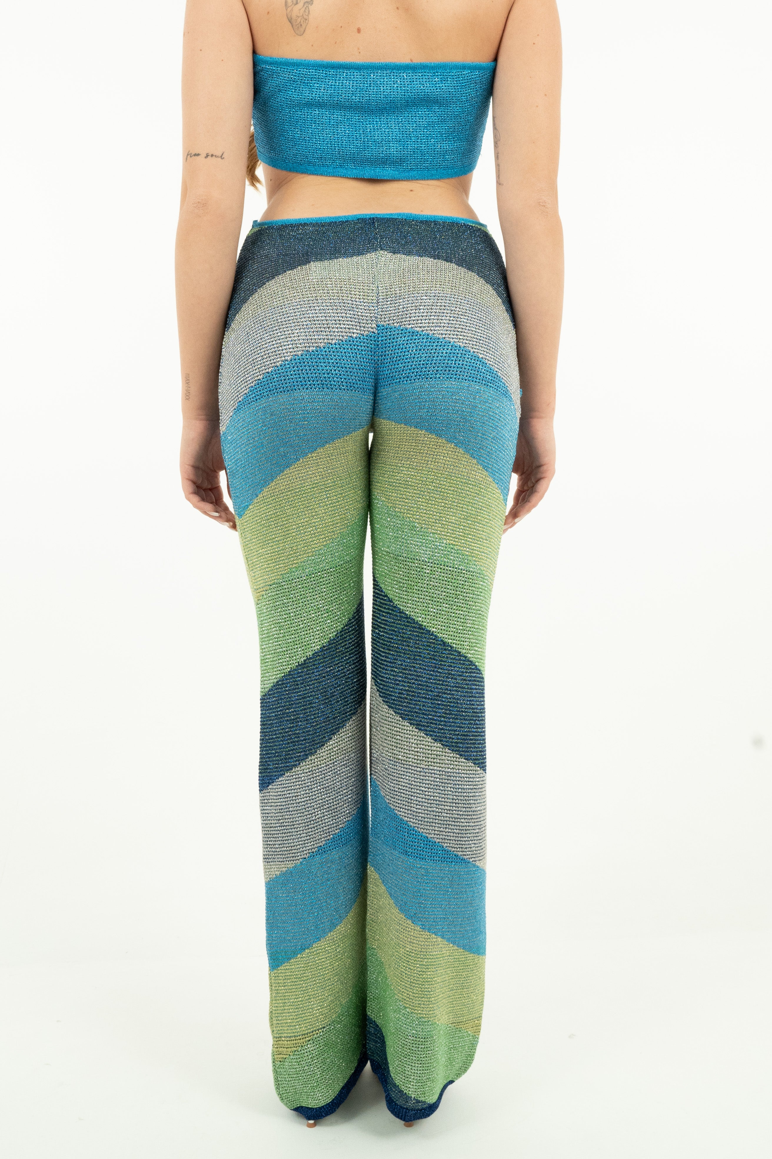 JUMPSUIT MAXI CHEVRON LUREX