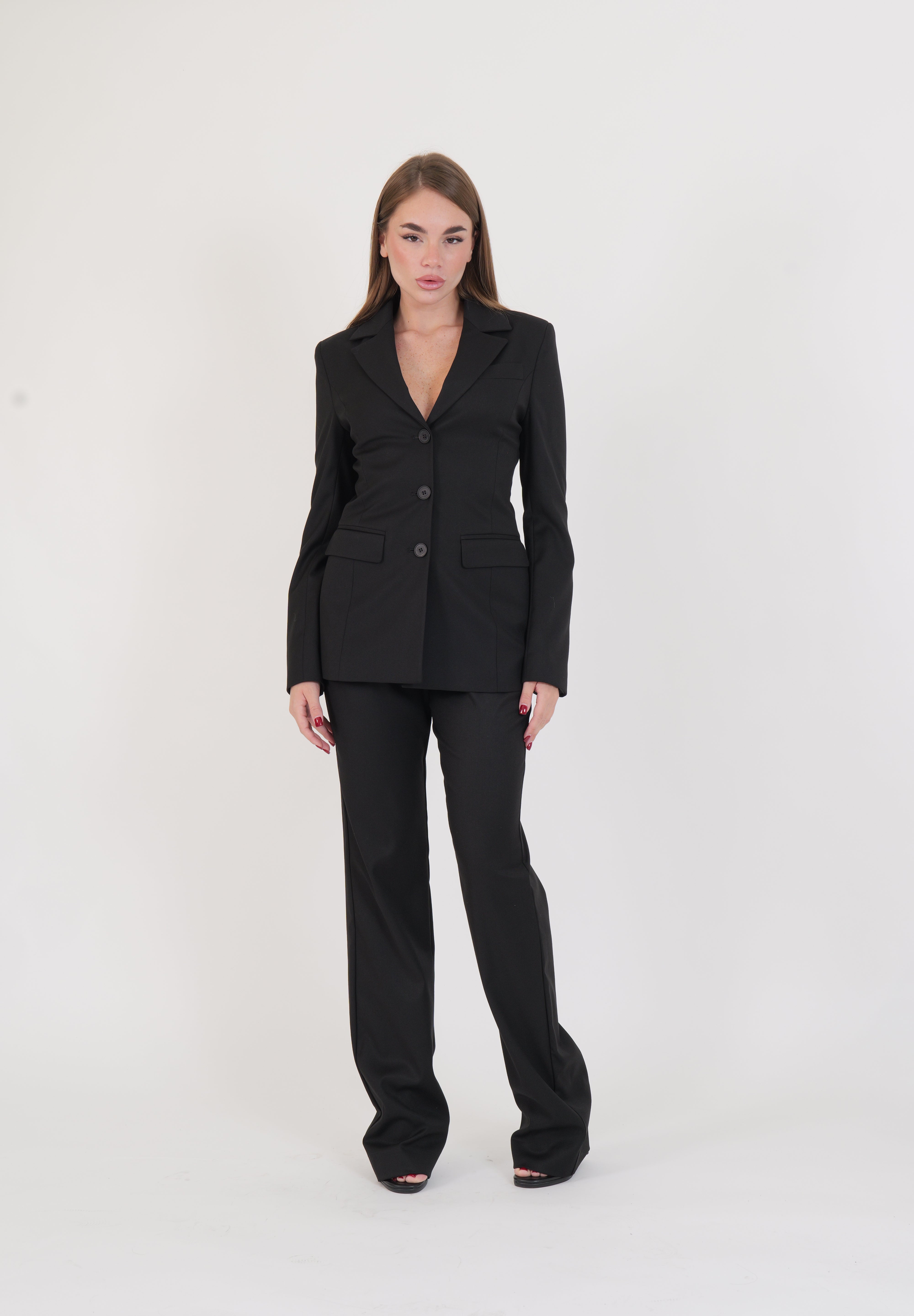 PANTALONE NERO MAR DE MARGARITAS