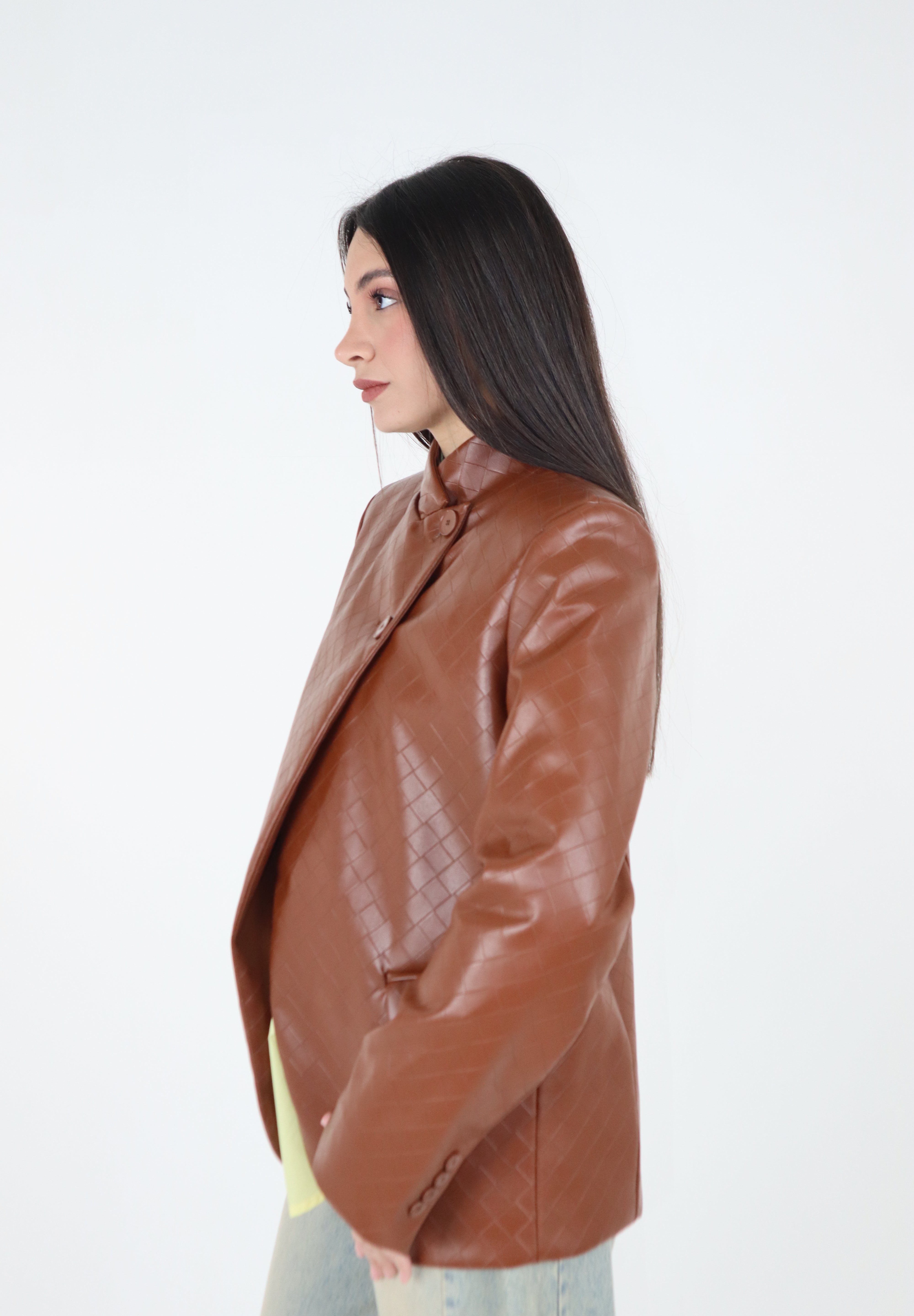 GIACCA LEATHER CARAMELLO