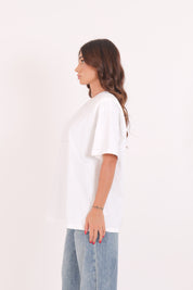 T-SHIRT NEW MOON BIANCO/ROSA