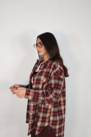 CAMICIA QUADRI BURGUNDY