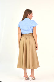 ABITO CELESTE CAMEL