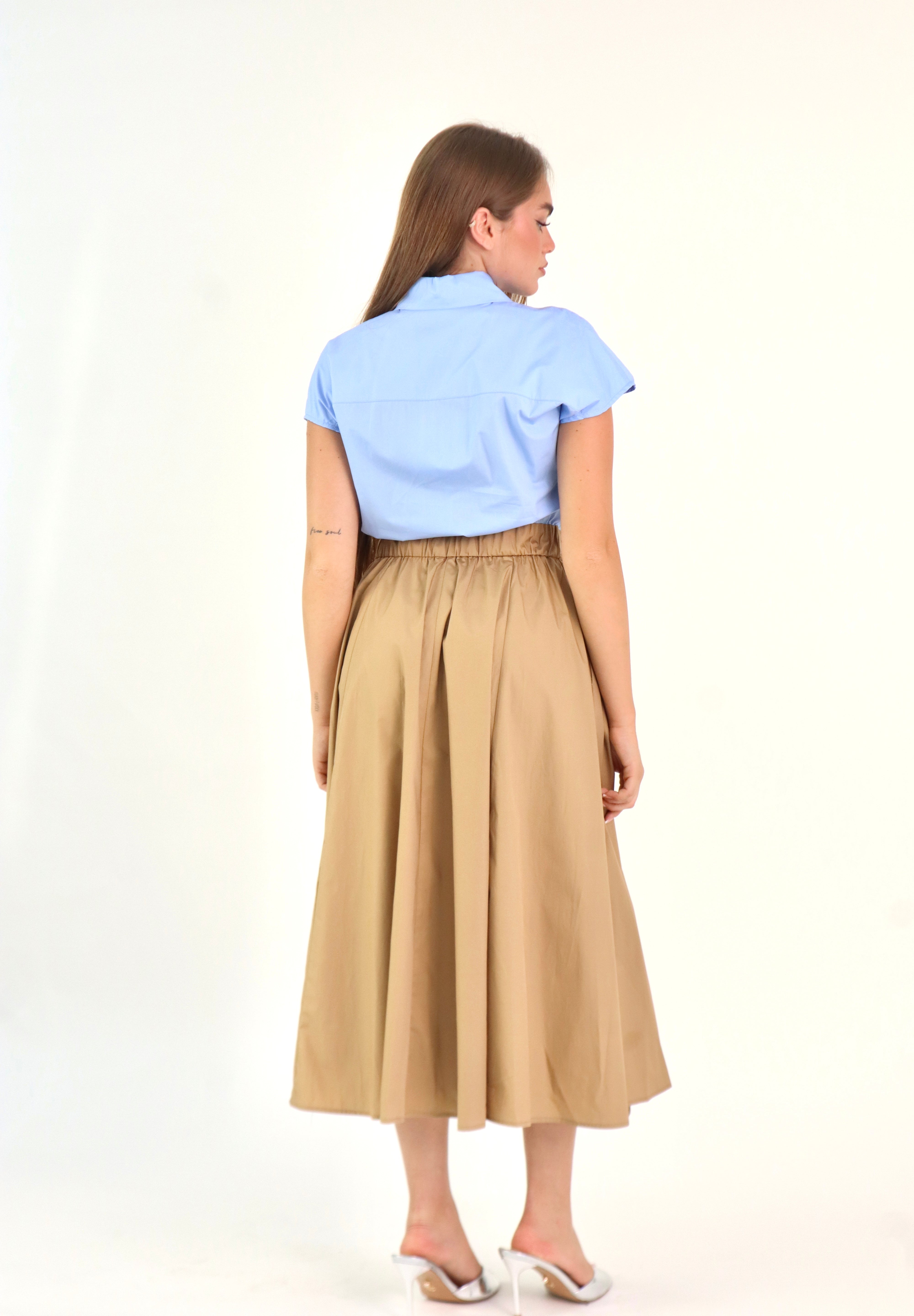 ABITO CELESTE CAMEL