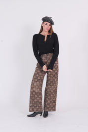 PANTALONE FANTASY NERO/CAMMELLO