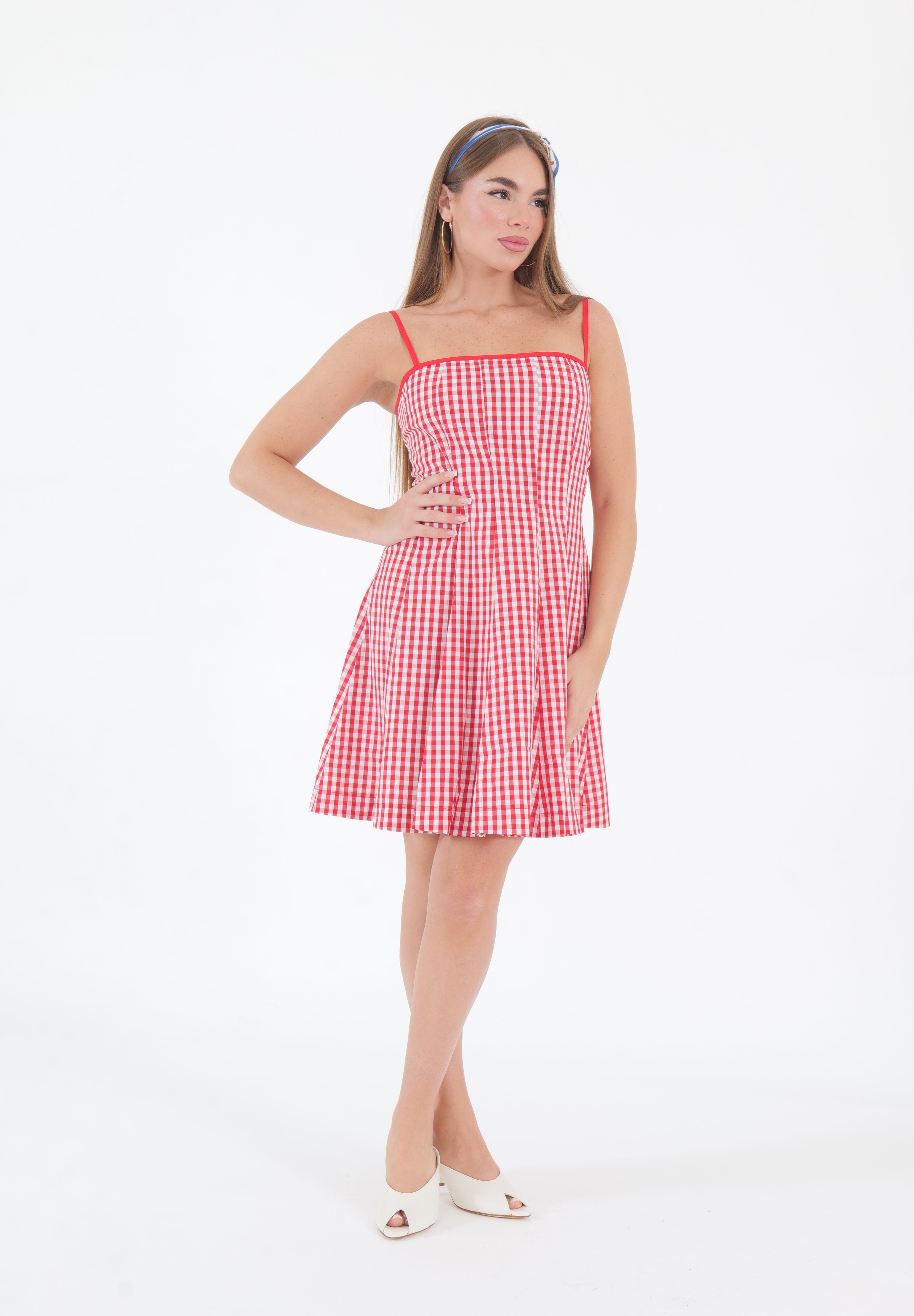 MINI DRESS VICHY ROSSO