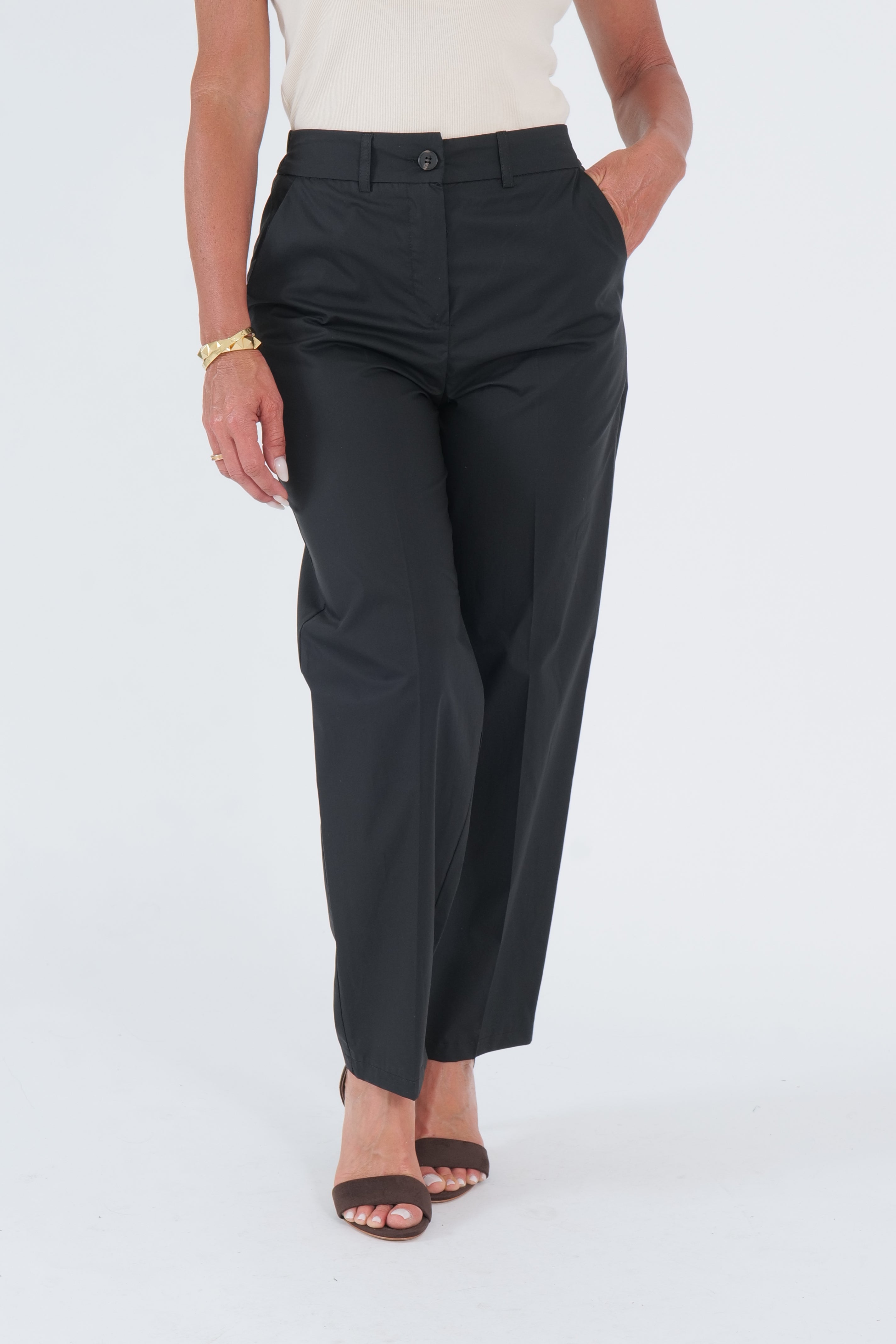 PANTALONI COTTON NERO
