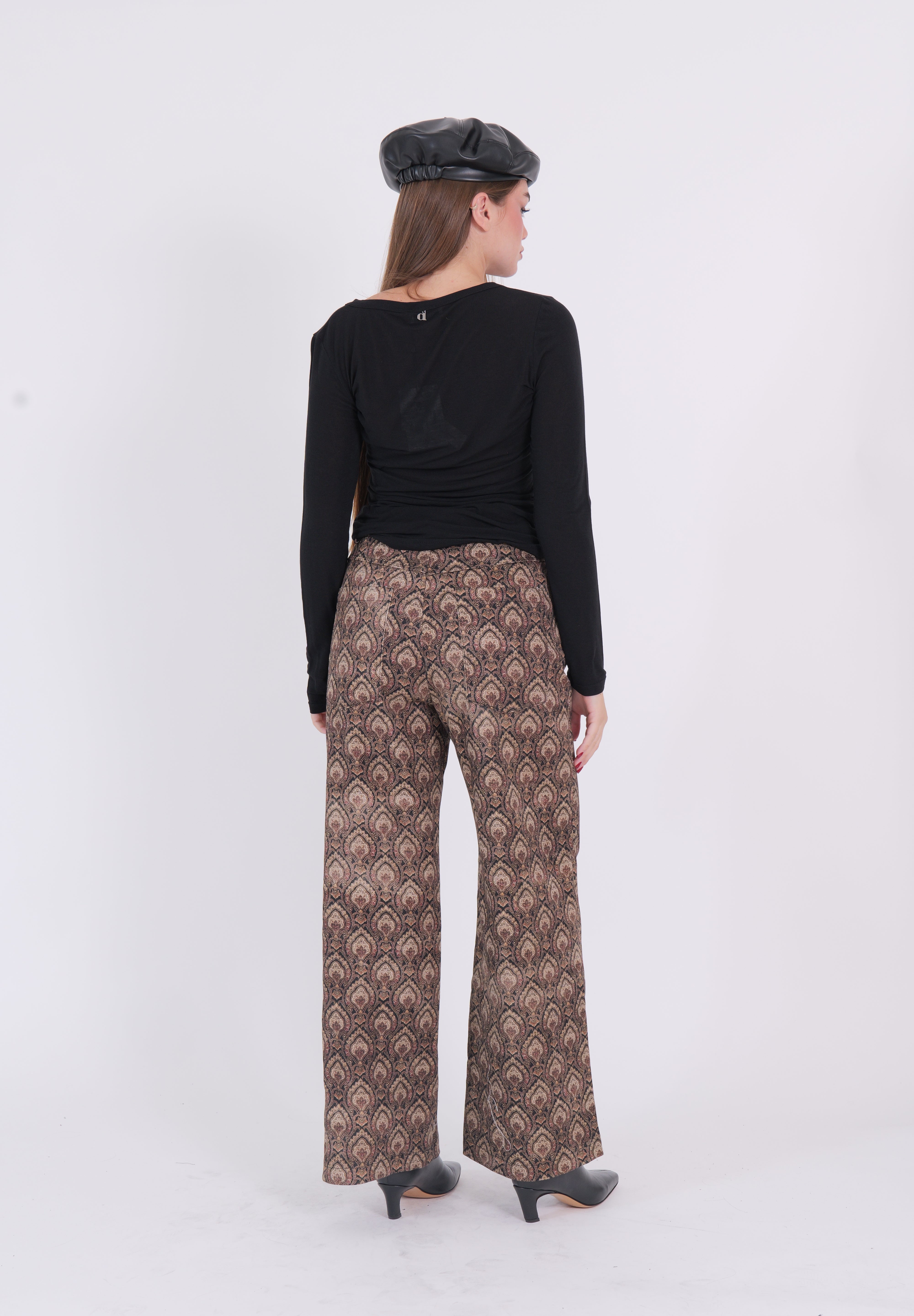 PANTALONE FANTASY NERO/CAMMELLO