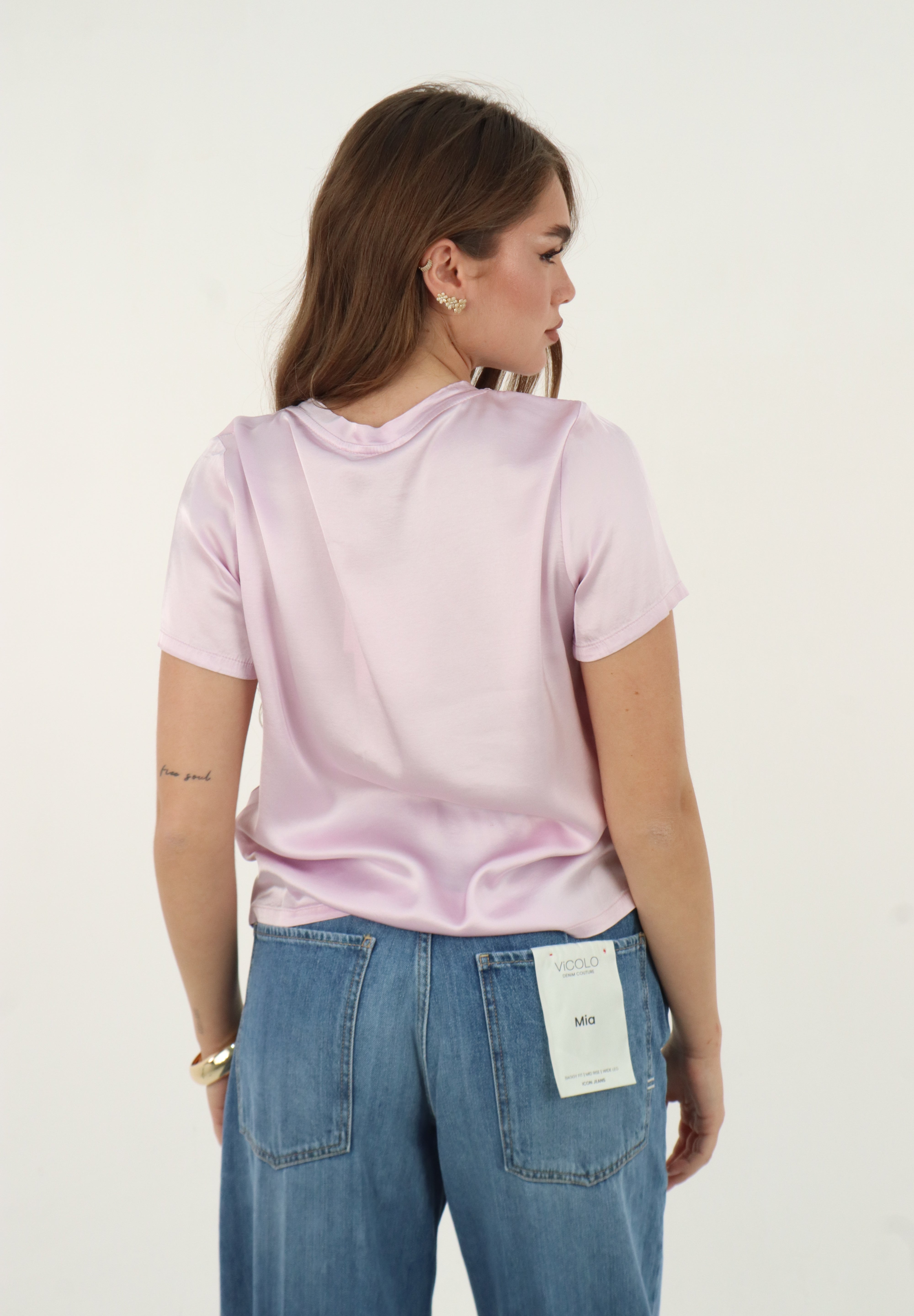 SHIRT SATIN PINK