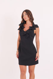 RIBBON DRESS TARA BLACK