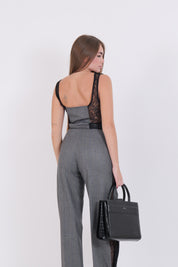 TOP GESSATO PIZZO GRIGIO/NERO