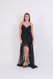 SLIP DRESS IRIS BLACK