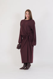 ABITO BORDEAUX NODO