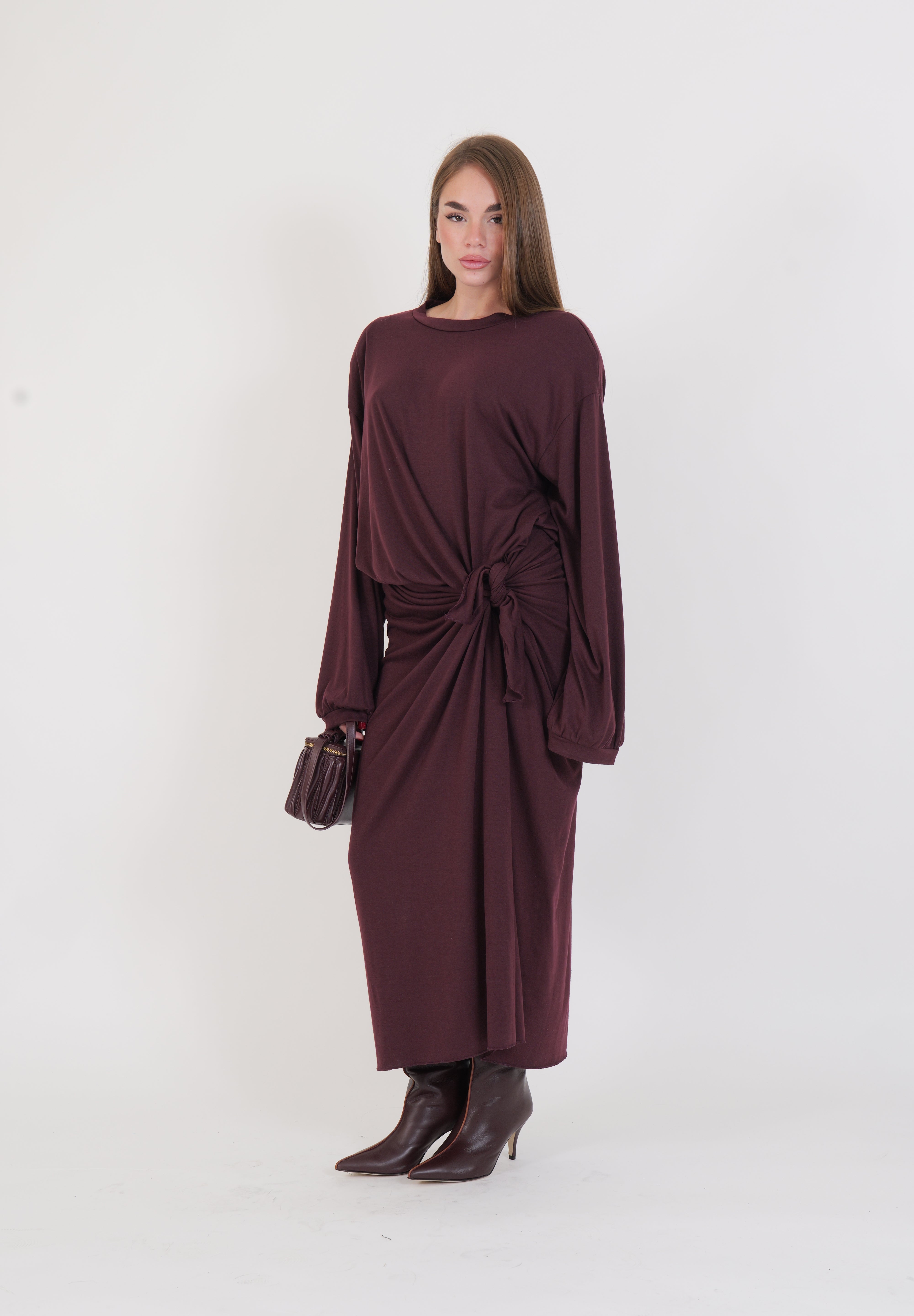 ABITO BORDEAUX NODO