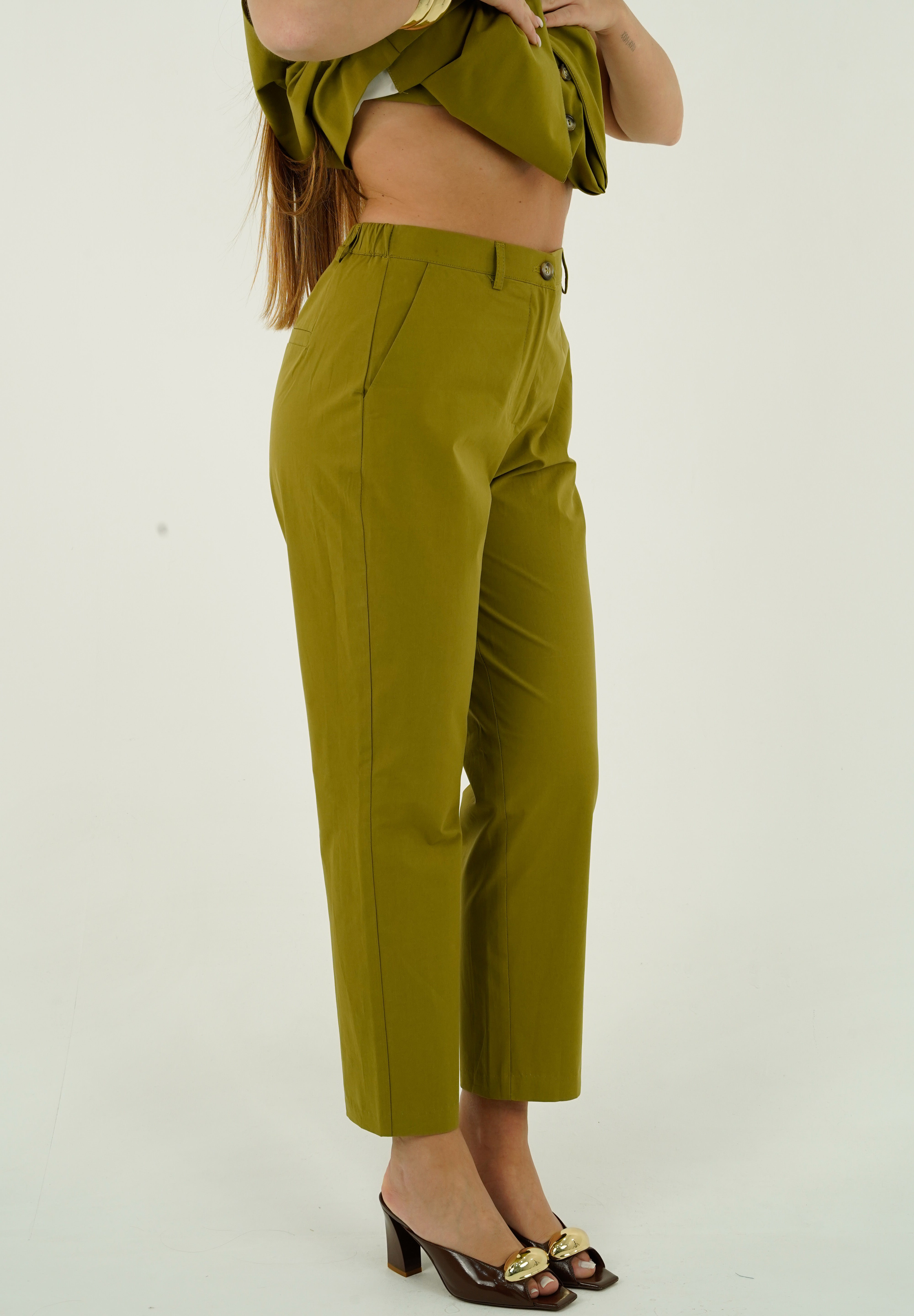 PANTALONE VERDE OLIO
