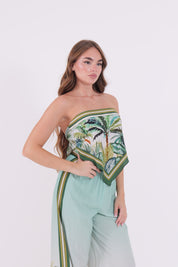 TOP NATURE FOULARD VERDE