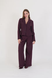PANTALONE WINE WIDE LEG