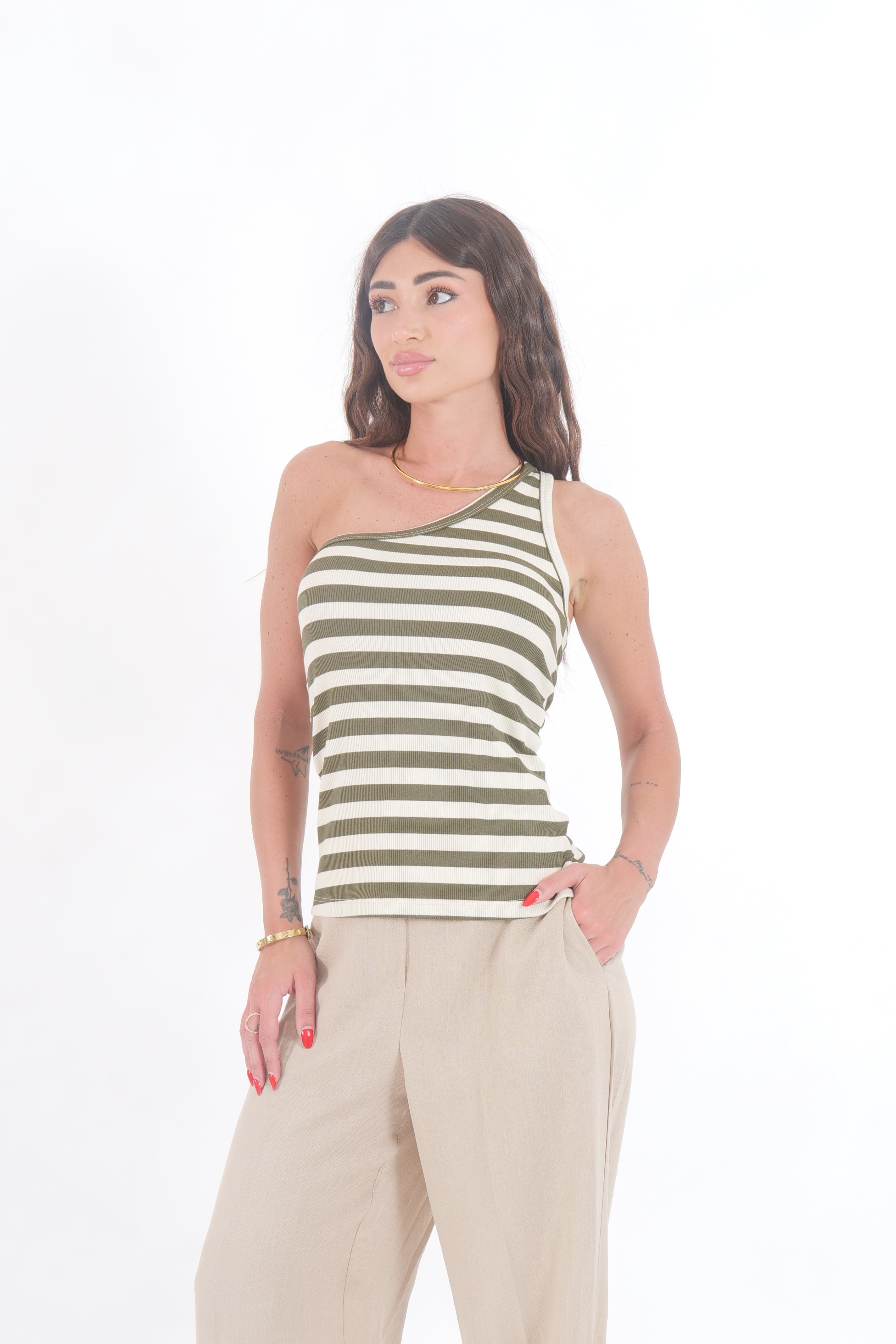 CANOTTA STRIPES MILITARE
