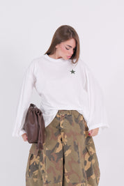 T-SHIRT GOOD DAYS BIANCA/VERDE