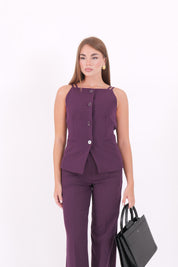 GILET ANA BORGOGNA