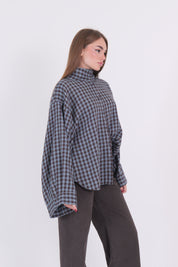 CAMICIA CELESTE/MORO