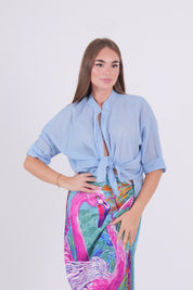 CAMICIA MUSSOLA CELESTE