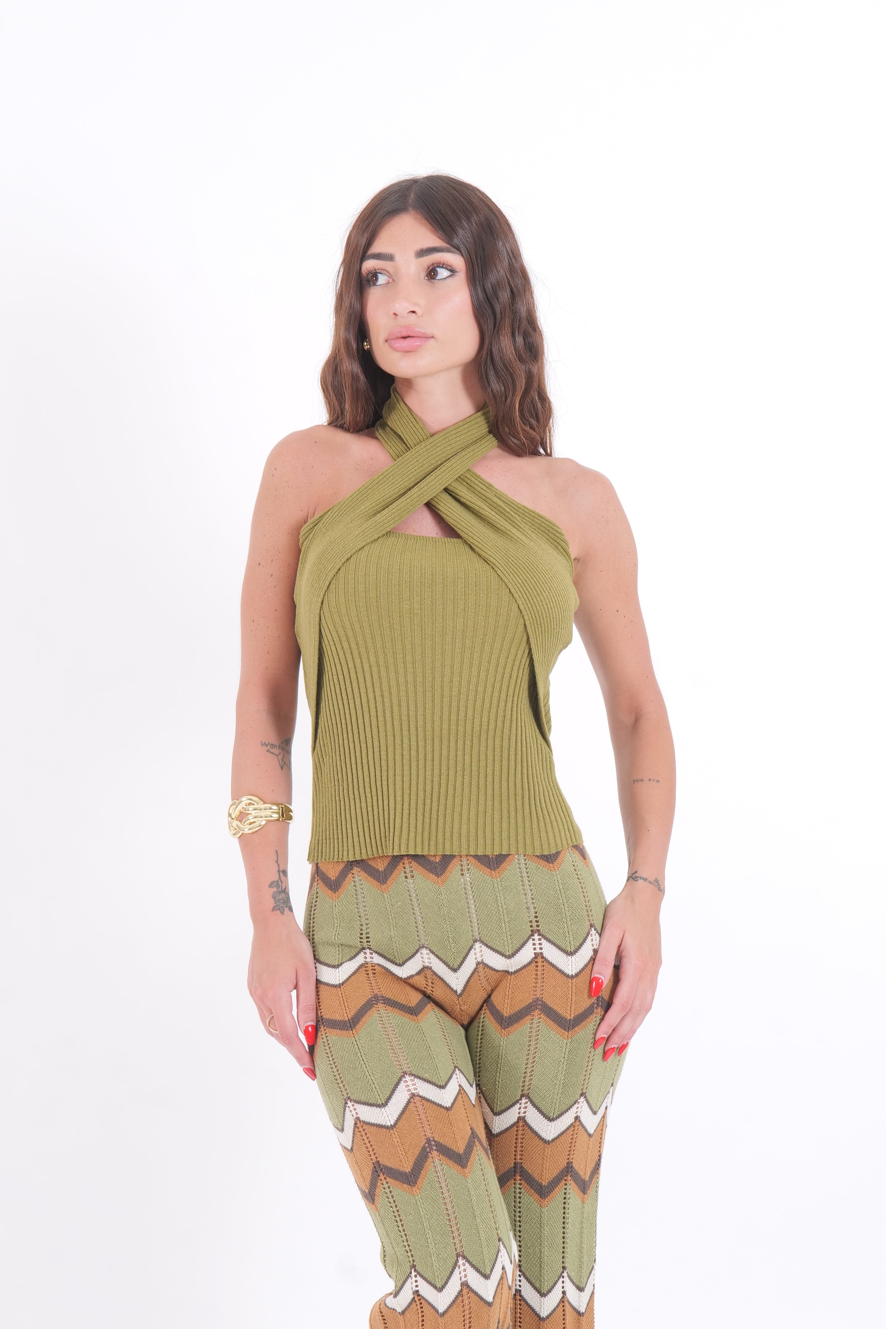 TOP OLIVIA VERDE OLIO