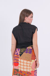 CAMICIA SMANICATA MUSSOLA NERA