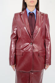 BORDEAUX ECO-LEATHER JACKET