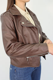 LEATHER JACKET BROWN