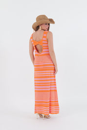 ABITO LACE ROSA E ARANCIO