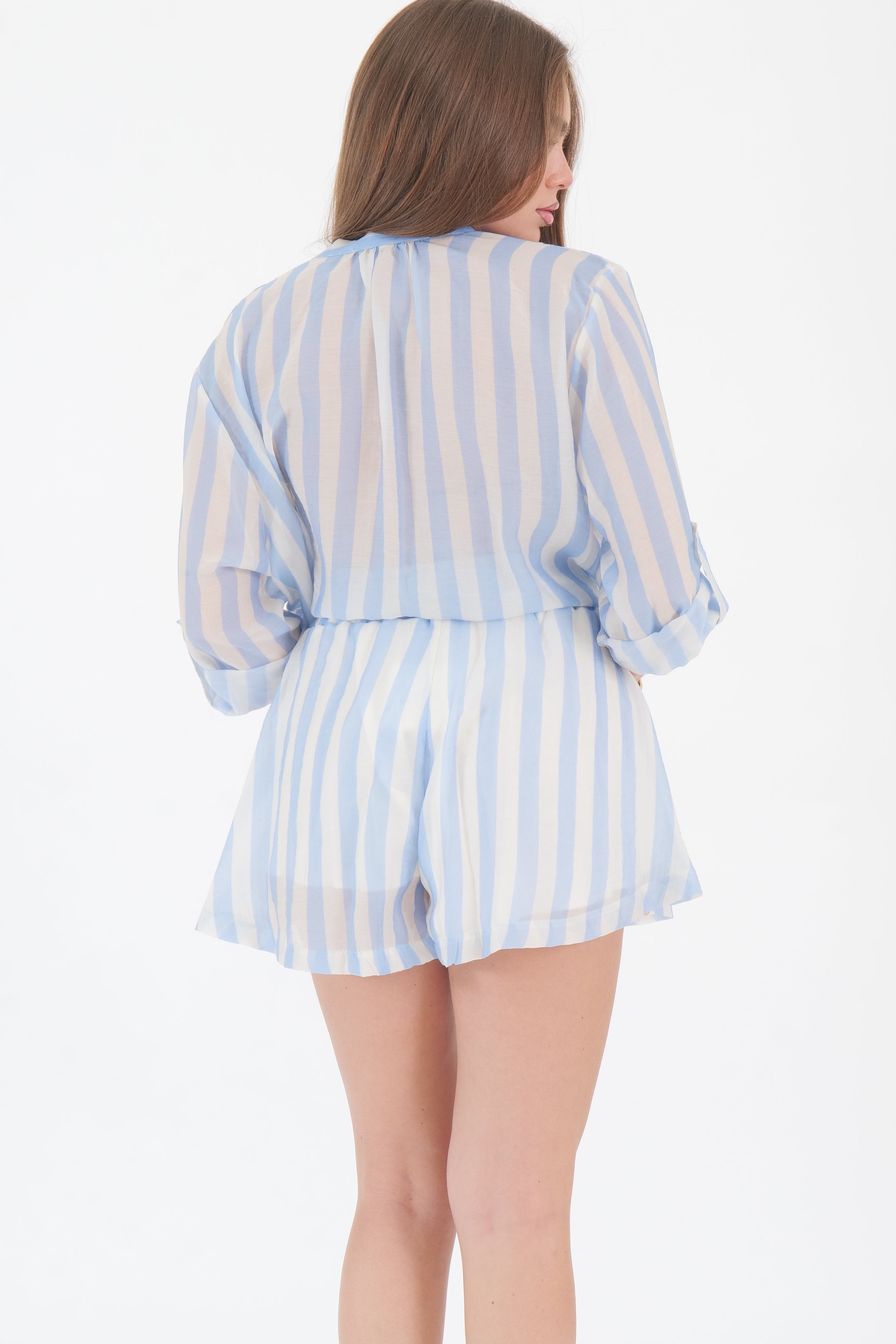 SHORTS FARFALLA PANNA/CELESTE