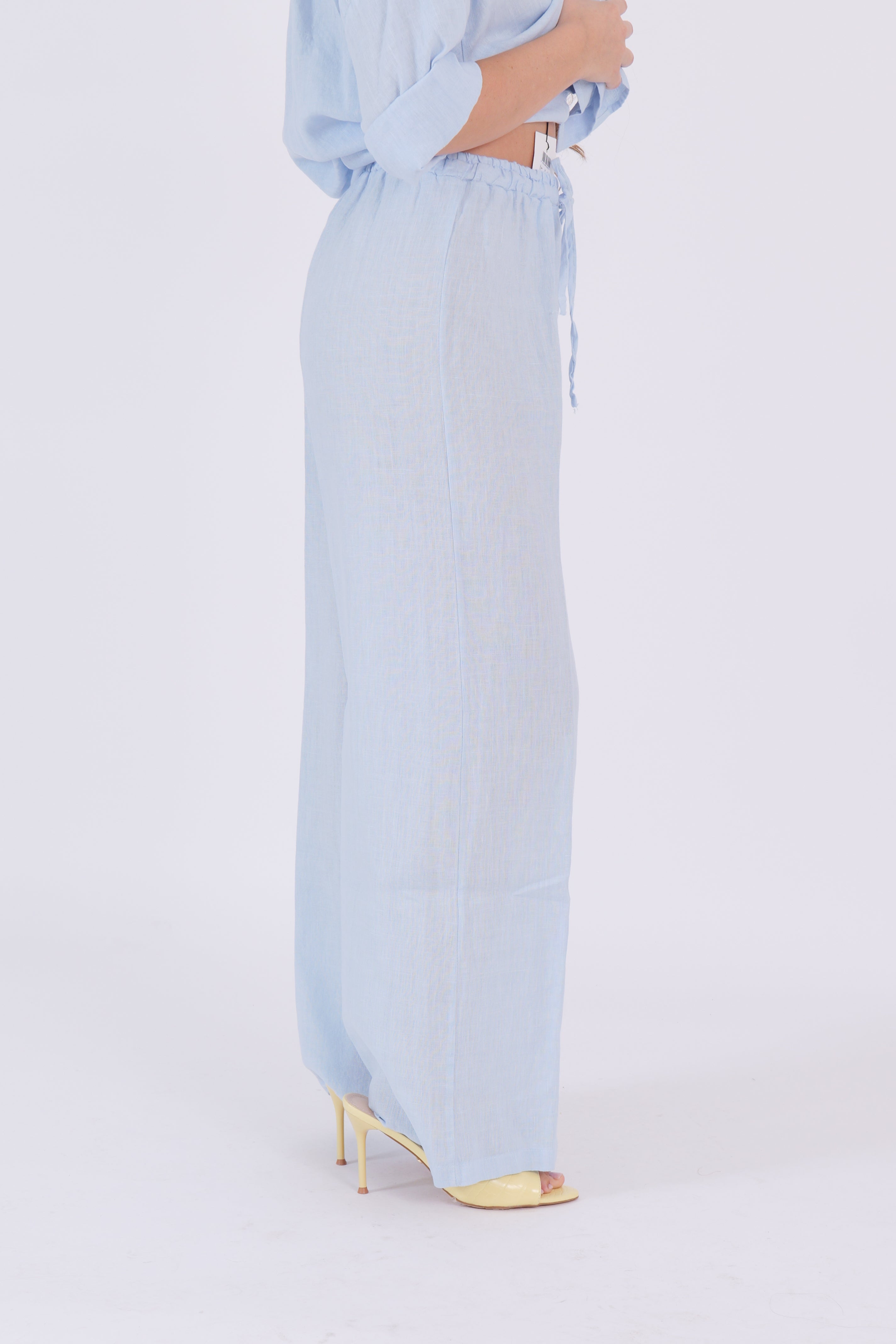 PANTALONE LINO CELESTE DIXIE