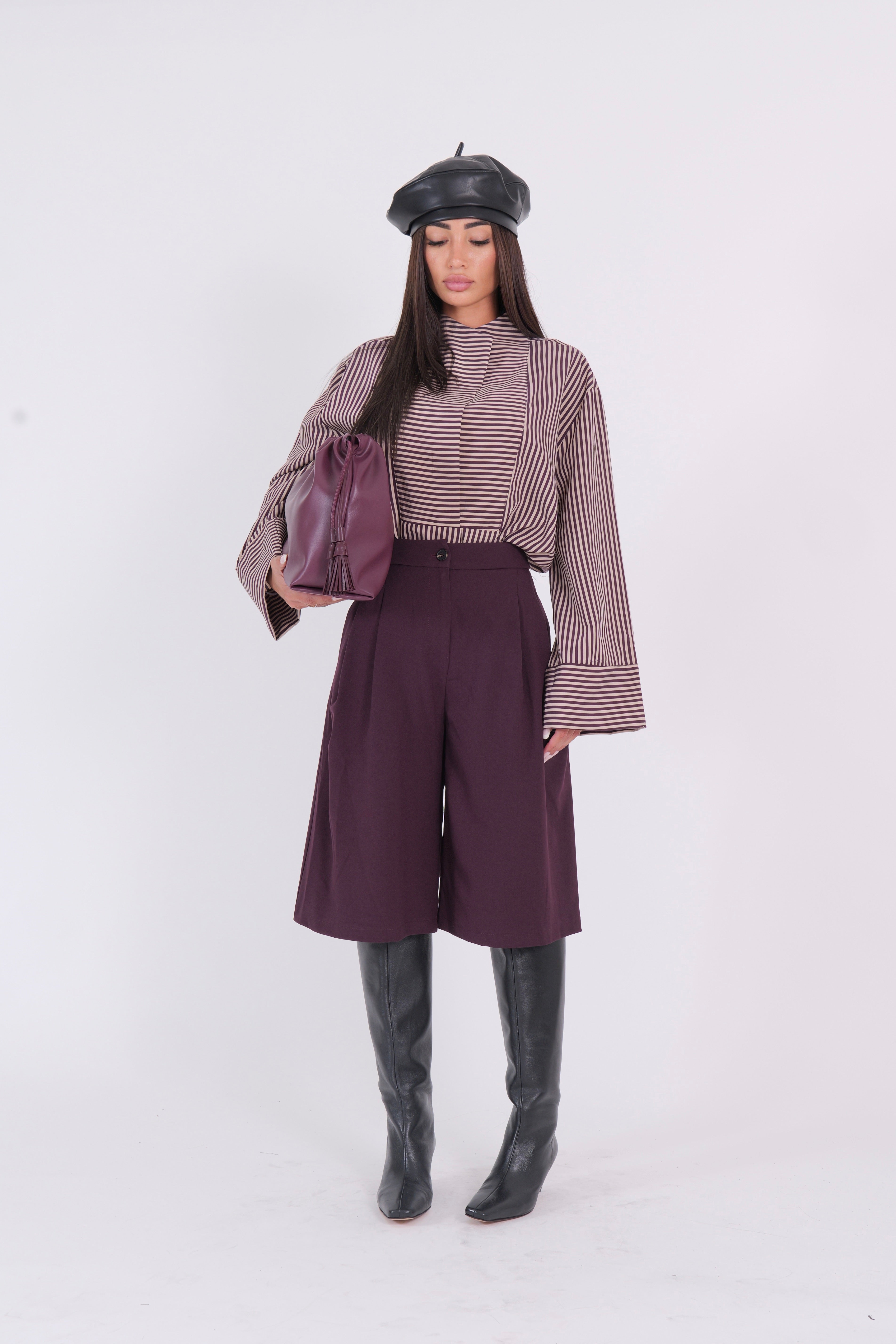 CAMICIA INDIA BORDEAUX