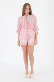 SHORTS FARFALLA PANNA/ROSA