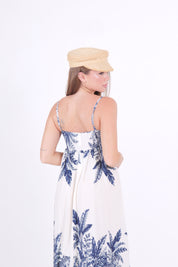 ABITO LEOPARD BIANCO/BLU