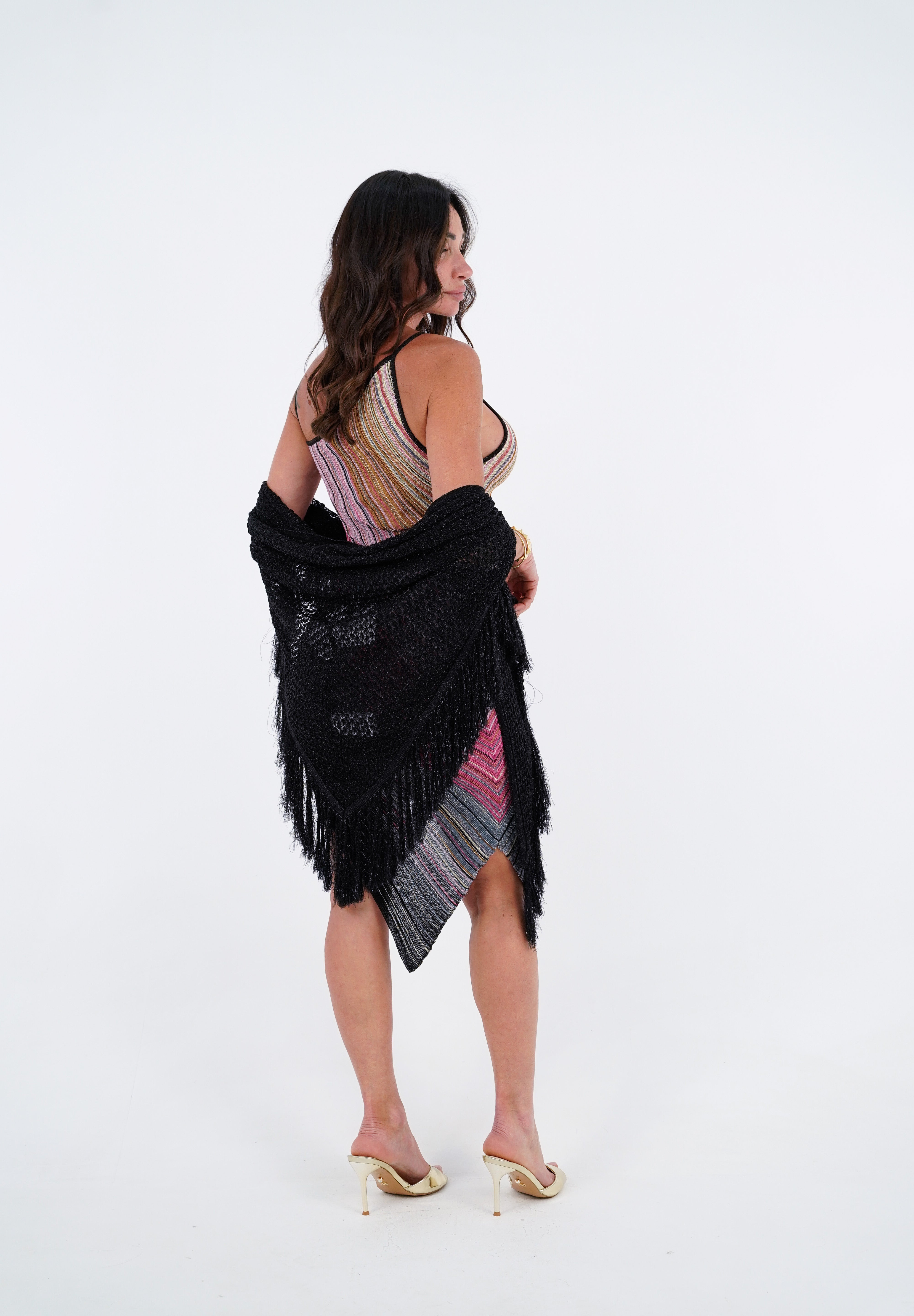 SCIALLE LUREX NERO