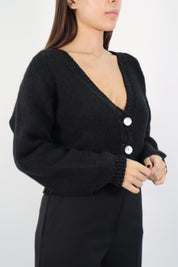 CARDIGAN WITH LUREX EDGE