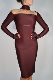 MIDI DRESS BURGUNDY