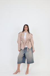 GIACCA IN PELLE PERLA