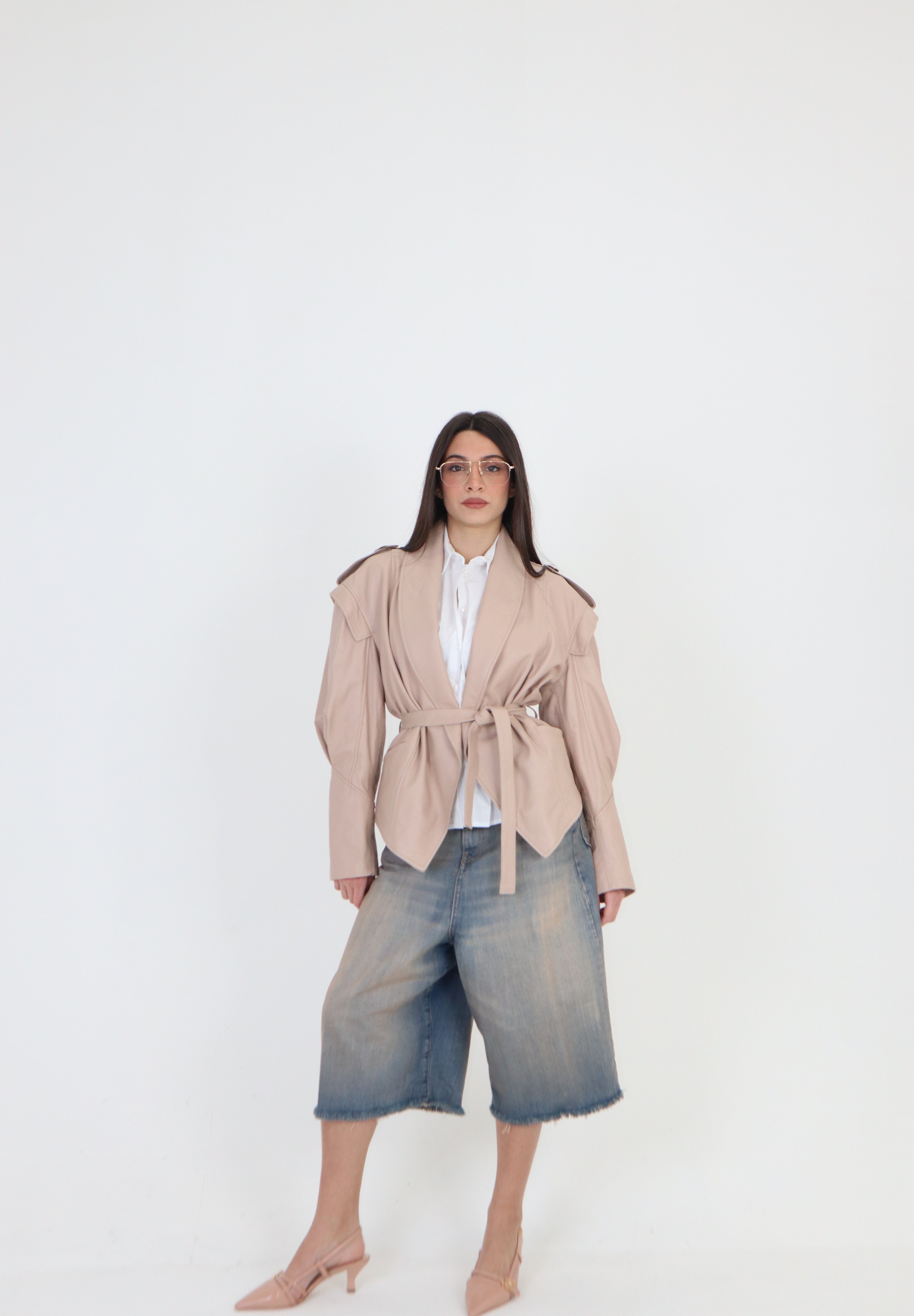 GIACCA IN PELLE PERLA