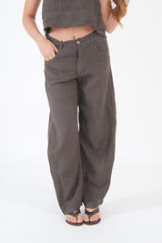 PANTALONE LINO MORO
