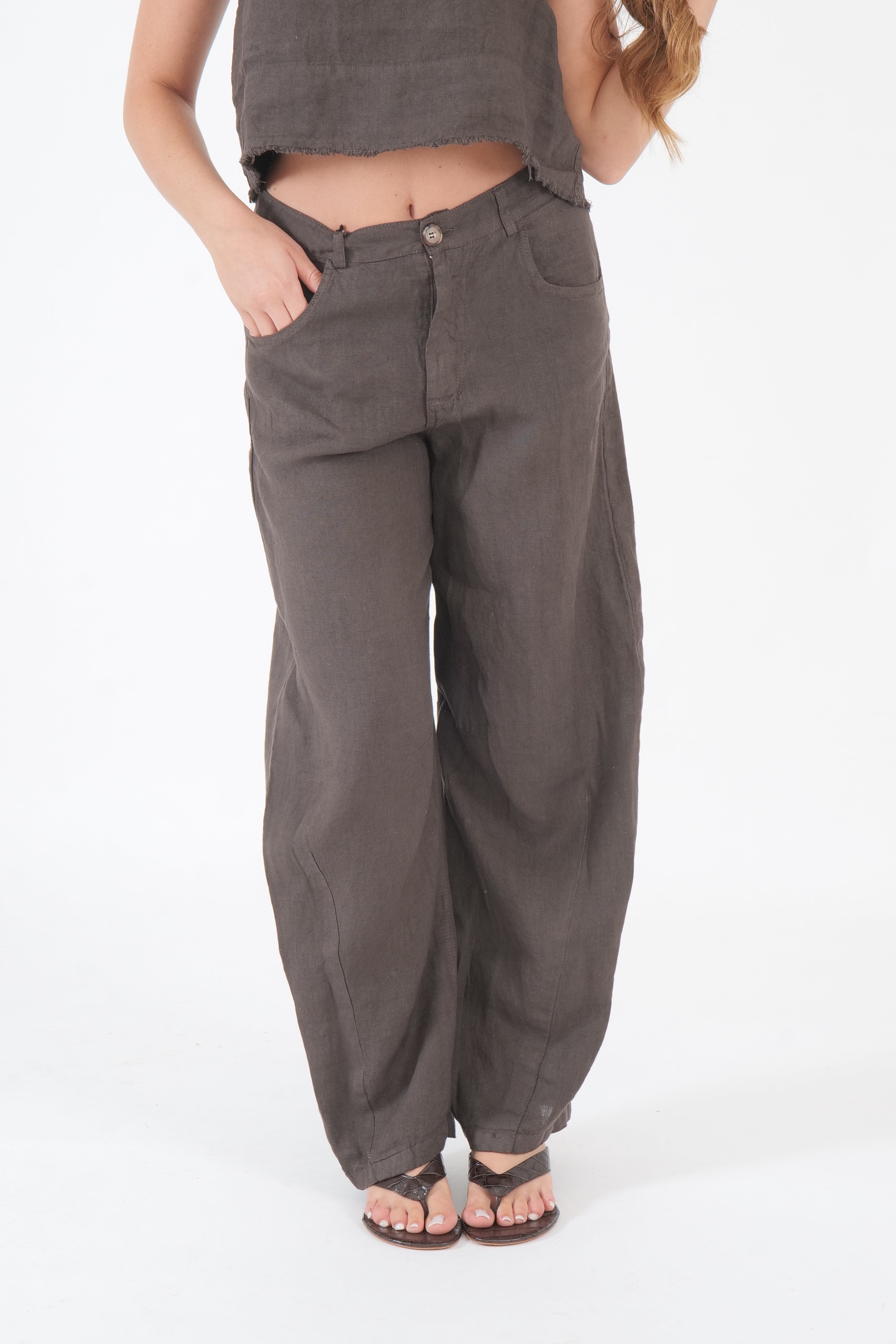 PANTALONE LINO MORO