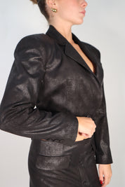 BLAZER CROPPED SCAMOSCIATO