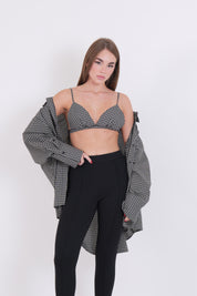 TWIN SET QUADRI NERO