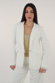 GIACCA BOUCLE BIANCO