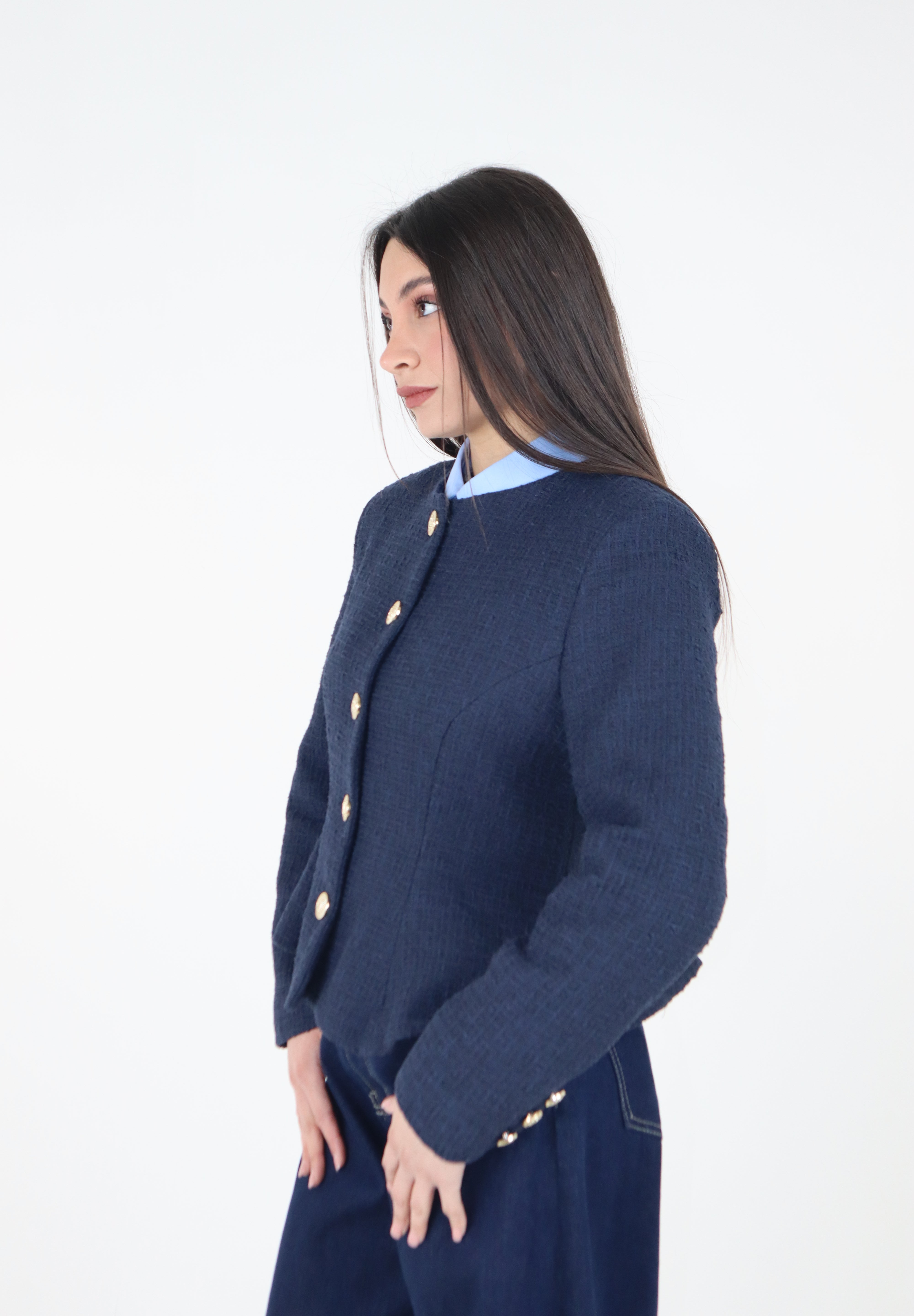 GIACCA BOUCLÈ BLU