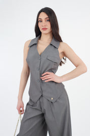 GILET REVERSE GRIGIO