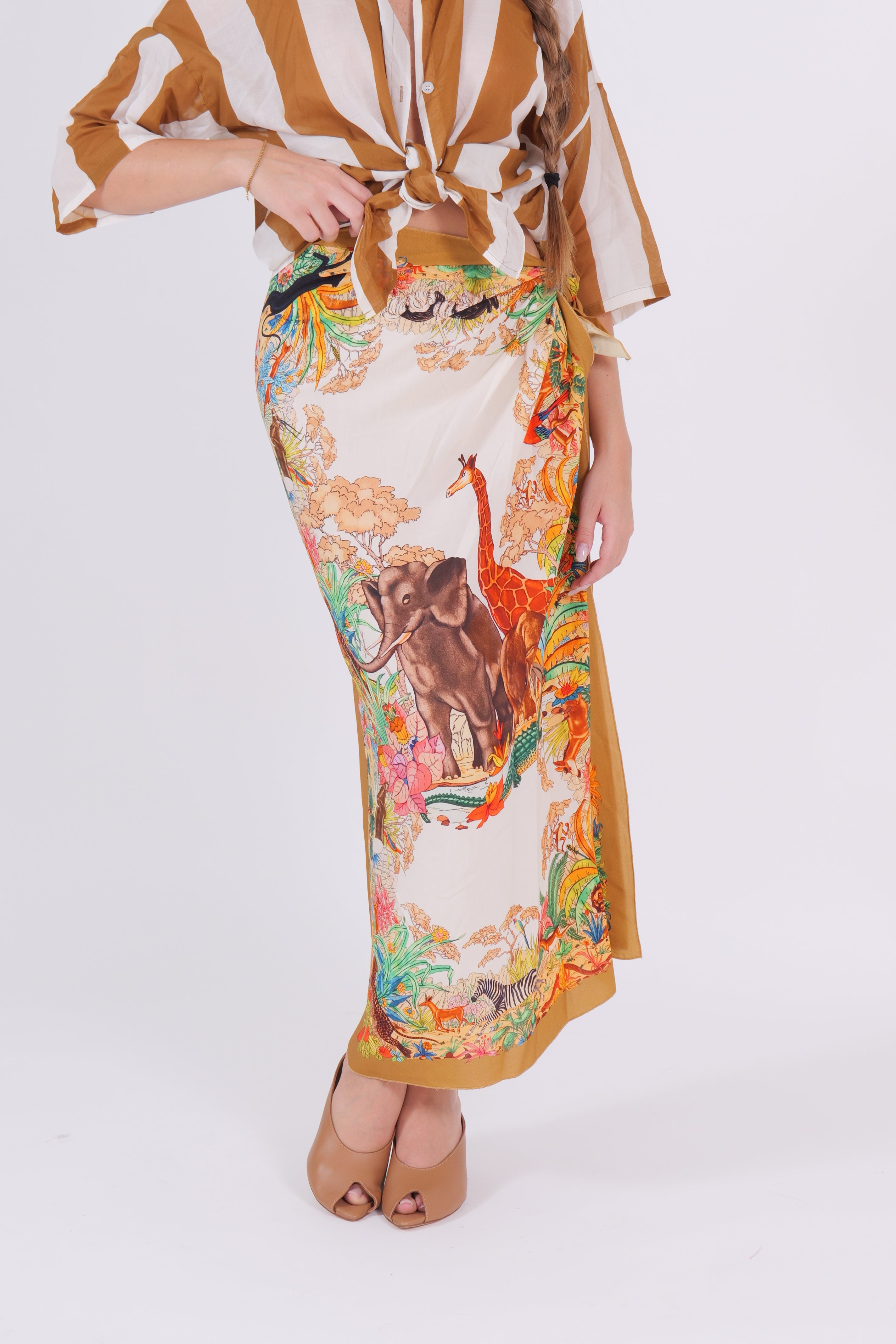 GONNA PAREO FOULARD OCRA