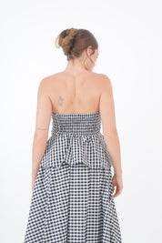 TOP BLACK VICHY