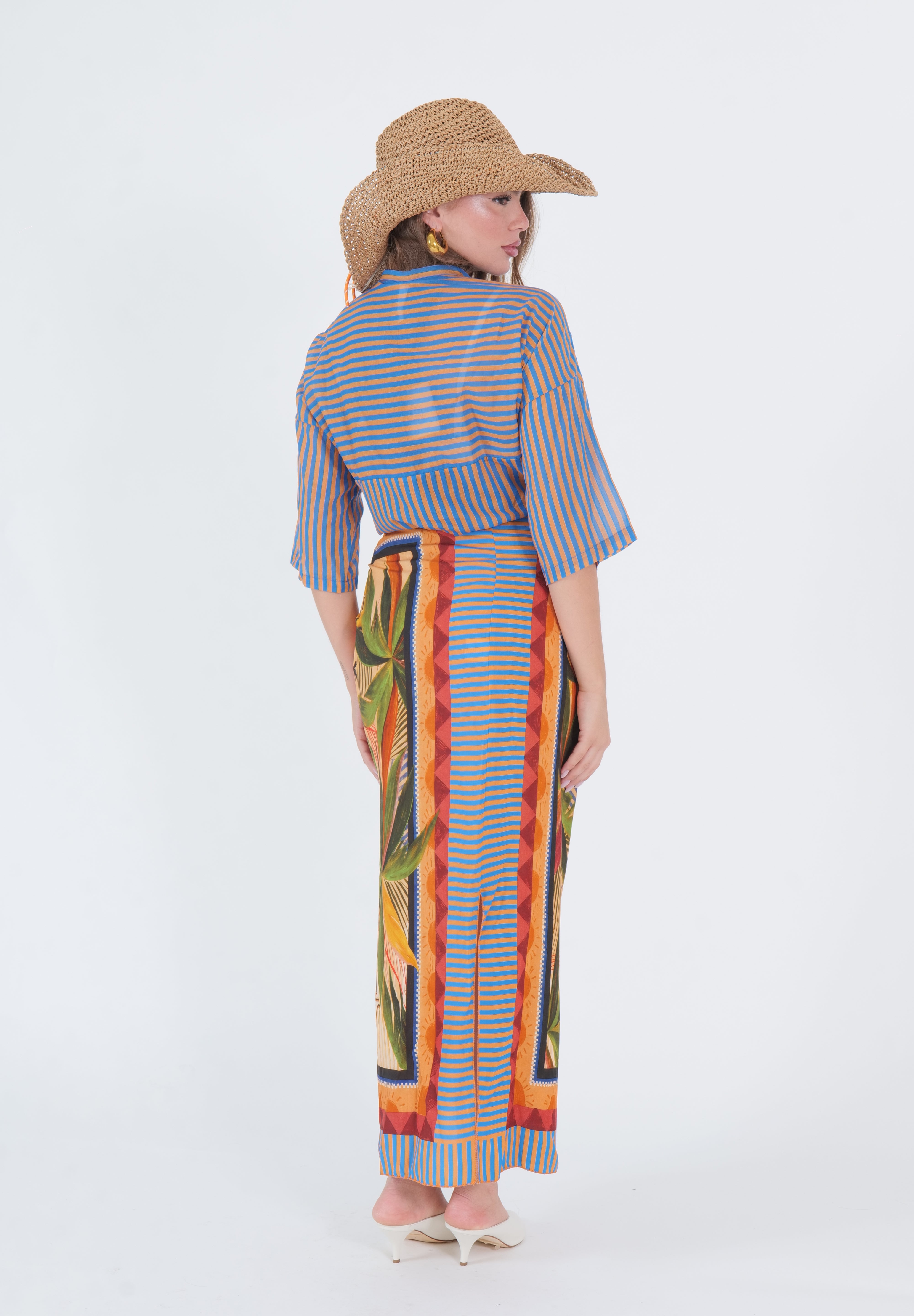 MAXI GONNA PAREO STRIPES